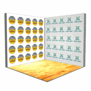 Step and Repeat Corner Booth