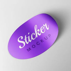 Oval Shape Sticker